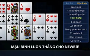 Mậu Binh luôn thắng cho newbie